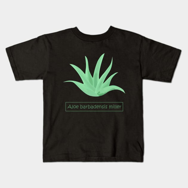 Aloe barbadensis miller Kids T-Shirt by hedehede